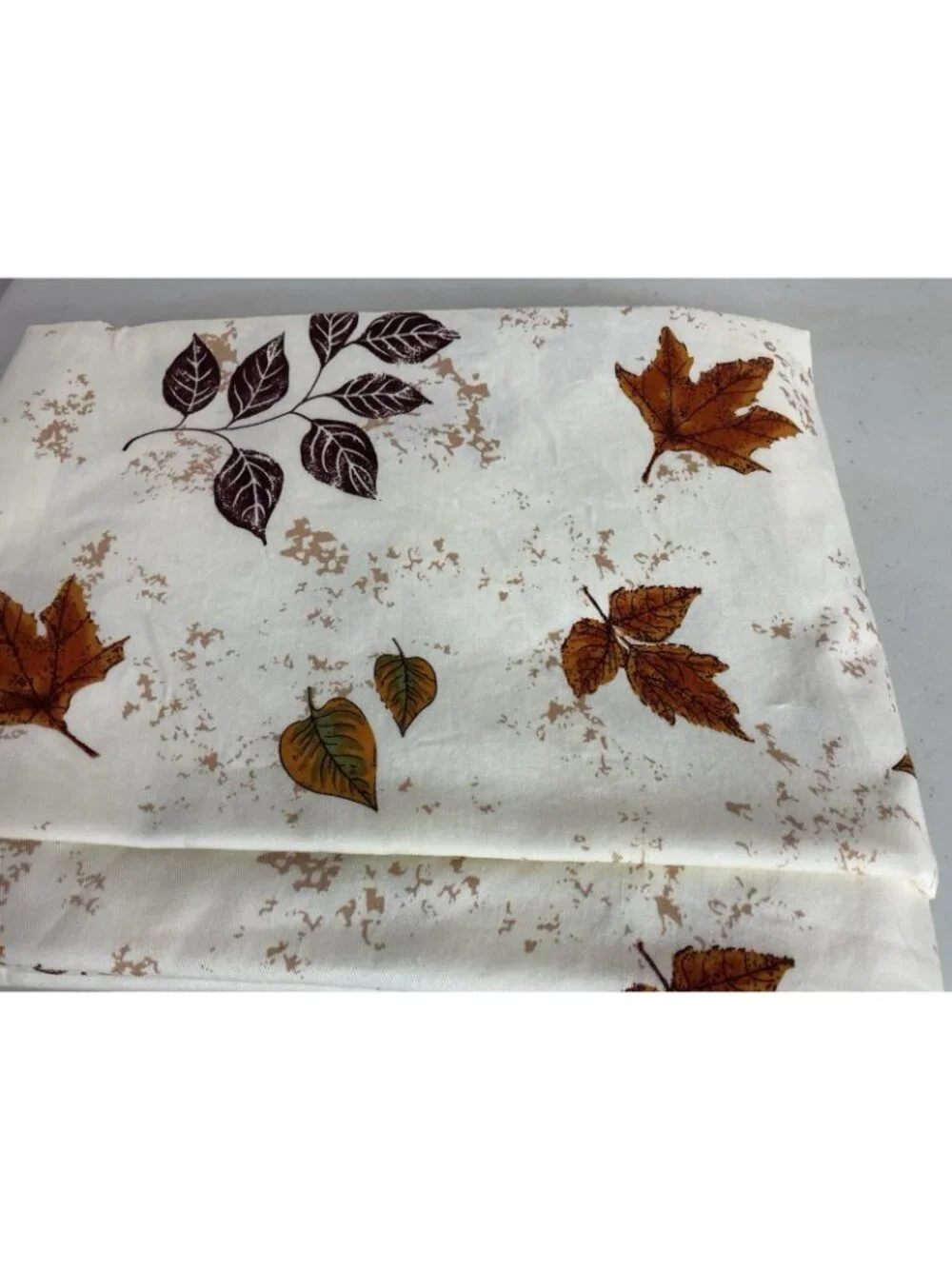 Large Fall Foliage Tablecloth Floral Brown Leaves